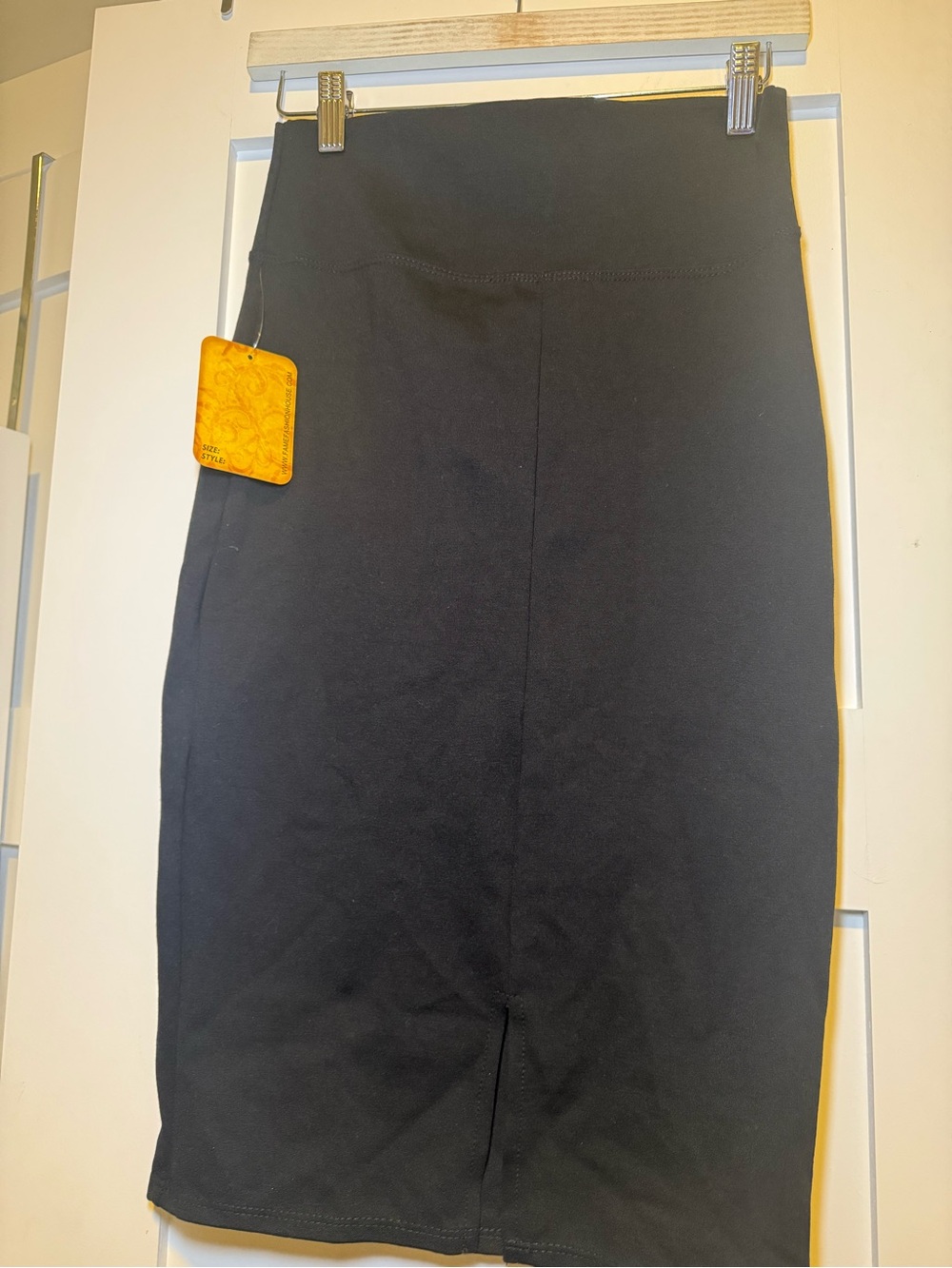 Black Bodycon Midi Pencil Skirt | Size Small | New